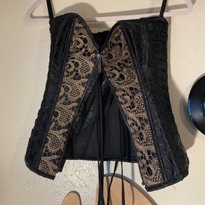 Small steampunk corset with tight fit